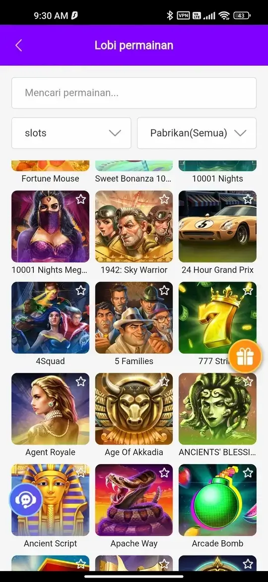 Lobi permainan slot OKIDR