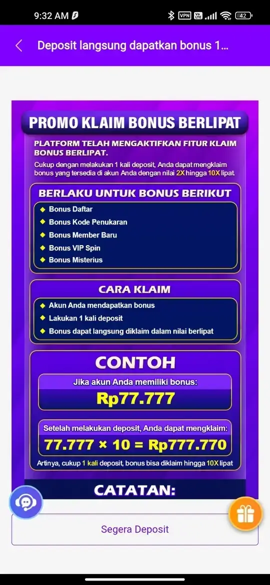 Promo klaim bonus berlipat OKIDR